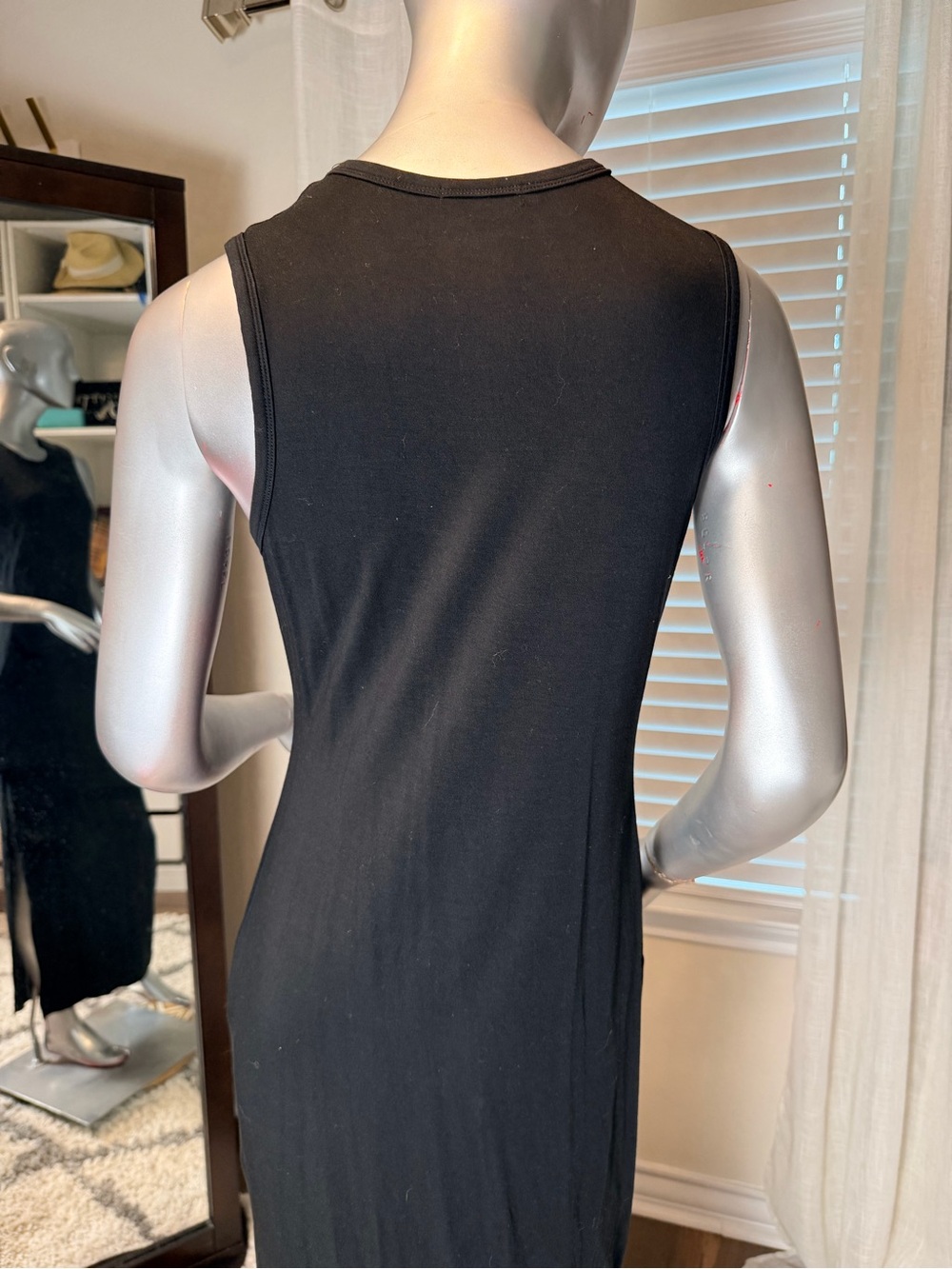 Quince Tencel Lyocell Jersey Tank Maxi Dress Black Large Minimalist Casual - Picture 8 of 11